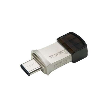 Transcend JetFlash 890 lecteur USB flash 128 Go USB Type-A / USB Type-C 3.2 Gen 1 3.1 Gen 1 Noir, Argent - 1