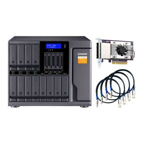 QNAP TL-D1600S Boîtier de disques de stockage 2.5/3.5" Boîtier disque dur/SSD Noir, Gris - 1