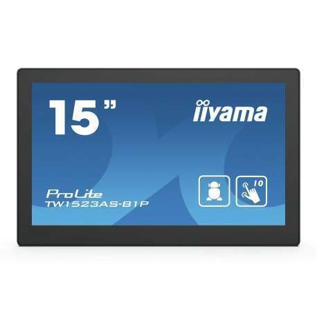 iiyama ProLite TW1523AS-B1P moniteur à écran tactile 39,6 cm 15.6" 1920 x 1080 pixels Noir Plusieurs pressions - 1