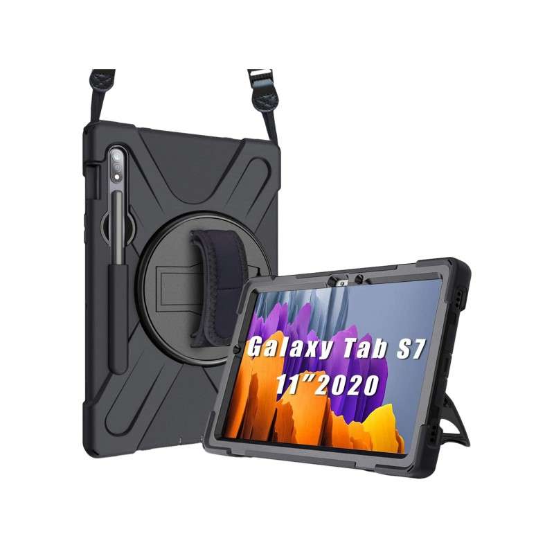 Dlh coque renforcee avec bandouliere, poignee rotative et pied support pour  samsung galaxy tab s7 (sm-t870 / sm-t875 / sm-t876) - pour Tablettes et  accessoires - Mobilité