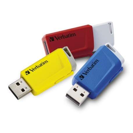 Verbatim Clé USB Store 'n? Click 3 x 16 Go Rouge / Bleu / Jaune - 1