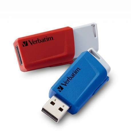Verbatim Clés USB Store 'n' Click 2 x 32 Go Rouge / Bleu - 1