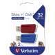 Verbatim Clés USB Store 'n' Click 2 x 32 Go Rouge / Bleu - 4