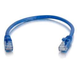 C2G Câble de raccordement réseau Cat6 avec gaine non blindé UTP de 2 M - Bleu - 1