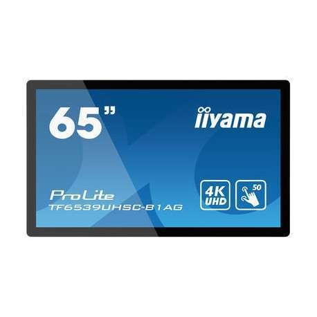 iiyama TF6539UHSC-B1AG tableau blanc interactif et accessoire 165,1 cm 65" 3840 x 2160 pixels Écran tactile Noir USB - 1