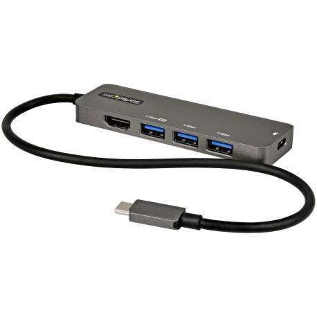StarTech.com DKT30CHPD3 hub & concentrateur USB 3.2 Gen 1 3.1 Gen 1 Type-C 5000 Mbit/s Noir, Gris - 1