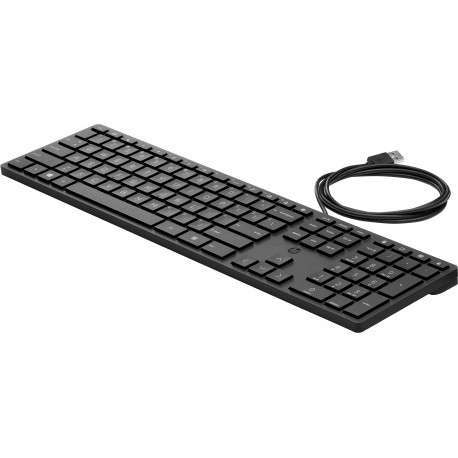 HP 320K clavier USB QWERTY Anglais Noir - 1