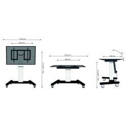 Newstar PLASMA-M2500TSILVER 100" Portable flat panel floor stand Argent socle d'écrans plats - 1