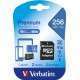 Verbatim microSDXC Card 256GB, Premium, Class 10, U1 - R 90MB/s - W 10MB/s mémoire flash - 3