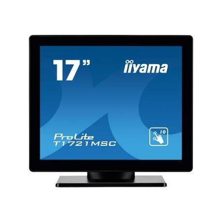 iiyama ProLite T1721MSC-B1 17" 1280 x 1024pixels Plusieurs pressions Dessus de table Noir moniteur à écran tactile - 1