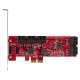 StarTech.com Carte PCI Express SATA 10 ports - Carte Contrôleur PCIe SATA - 6Gbps - ASM1166 Non-Raid - Convertisseur PCI - 6