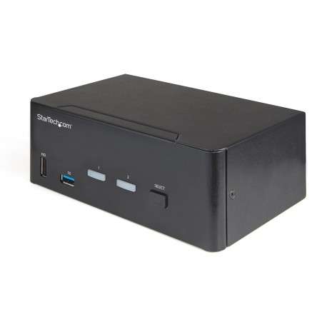 StarTech.com Commutateur KVM HDMI 2.0, 2 Ports, 2 Écrans - 4K 60Hz Ultra HDR - Commutateur KVM de Bureau 4K HDMI 2.0 ave - 1