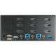 StarTech.com Commutateur KVM DisplayPort 2 Ports pour 3 Moniteurs - 4K 60Hz UHD HDR - KVM de Bureau DP 1.2 avec Hub USB  - 4