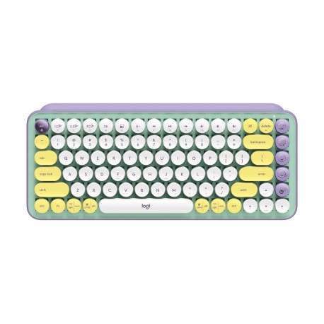 Logitech pop keys clavier rf sans fil + bluetooth qwerty us international  couleur menthe, violet, blanc, jaune - pour Claviers & Souris -  Périphériques