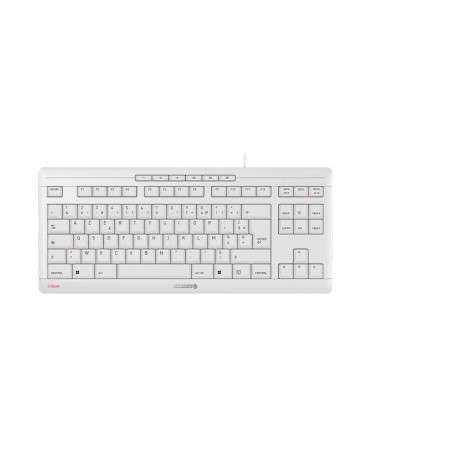 CHERRY STREAM KEYBOARD TKL clavier USB AZERTY Français Blanc - 1