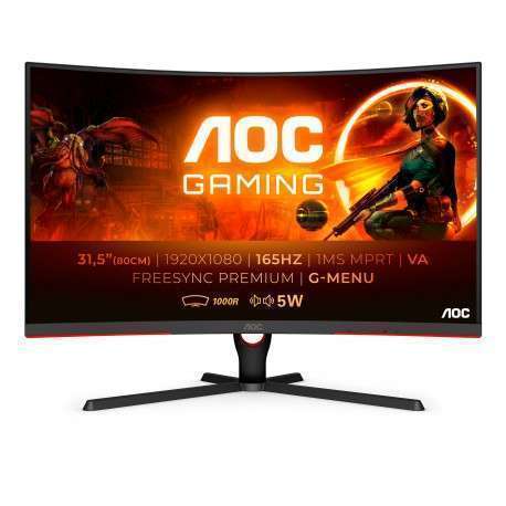 AOC C32G3AE/BK écran plat de PC 80 cm 31.5" 1920 x 1080 pixels Full HD LED Noir, Rouge - 1