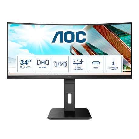 AOC CU34P2C écran plat de PC 86,4 cm 34" 3440 x 1440 pixels UltraWide Quad HD LED Noir - 1