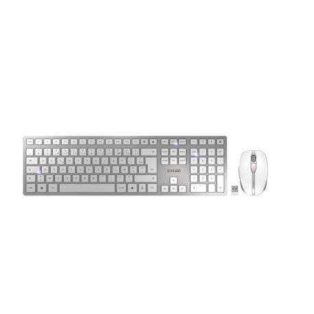 CHERRY DW 9100 SLIM clavier RF sans fil + Bluetooth AZERTY Français Souris incluse Argent - 1