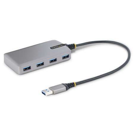 StarTech.com Hub USB 4 Ports - USB 3.0 5Gbps, Alimenté par Bus - Hub USB-A vers 4x USB-A avec entrée d'alimentation auxi - 1