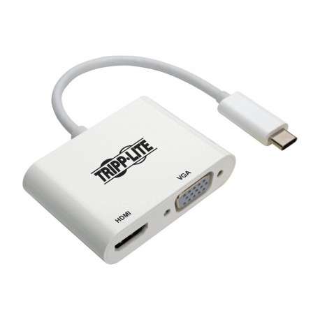 Tripp Lite U444-06N-HV4K câble vidéo et adaptateur 0,1524 m USB Type-C HDMI + VGA D-Sub Blanc - 1