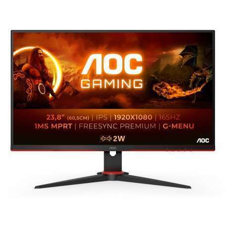 AOC G2 24G2SPAE/BK LED display 60,5 cm 23.8" 1920 x 1080 pixels Full HD Noir, Rouge - 1