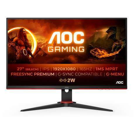 AOC G2 27G2SPAE/BK LED display 68,6 cm 27" 1920 x 1080 pixels Full HD Noir, Rouge - 1