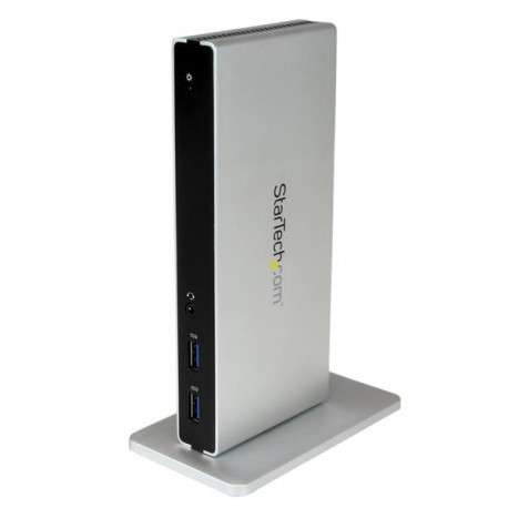 StarTech.com Station d'accueil USB 3.0 double affichage DVI pour PC portable avec GbE et adaptateurs HDMI / VGA - 1
