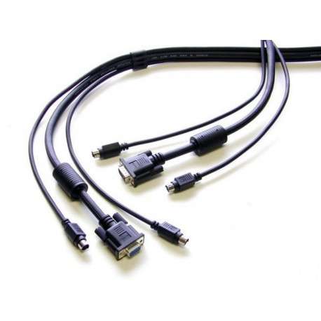 Newstar KVM Switch cable, PS/2 5m Noir câble kvm - 1