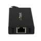 StarTech.com Hub USB 3.0 portable à 3 ports avec câble intégré plus Gigabit Ethernet - Aluminium - 3