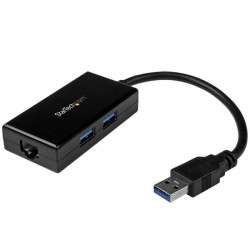 StarTech.com Adaptateur réseau USB 3.0 vers Gigabit Ethernet avec hub USB 3.0 à 2 ports - 1