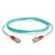 C2G Câble de raccordement en fibres optiques multimodes LC-LC 50/125 OM3 Duplex PVC LSZH 10 Gbit de 2 M - Aqua - 2