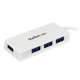 StarTech.com Hub USB 3.0 4 ports - Mini Hub USB3 Externe Portable avec câble intégré - Blanc - 2