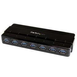 StarTech.com Hub SuperSpeed USB 3.0 avec 7 ports - Concentrateur USB 3.0 avec adaptateur d'alimentation - 1