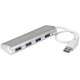 StarTech.com Hub USB 3.0 compact à 4 ports avec câble intégré - Argent - 1