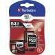 Verbatim Premium 64Go MicroSDXC Classe 10 mémoire flash - 3