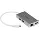 StarTech.com Adaptateur multiport USB-C pour ordinateur portable - Power Delivery - HDMI 4K - GbE - USB 3.0 - Argent et  - 1
