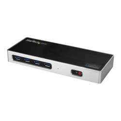 StarTech.com Station d'accueil PC double affichage 4K - Double HDMI, double DP, ou HDMI et DP 60 Hz - USB-C/USB 3.0 - 1