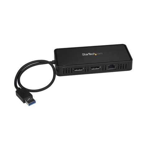 StarTech.com Station d'accueil USB 3.0 double affichage DisplayPort 4K 60Hz pour PC portable - 1