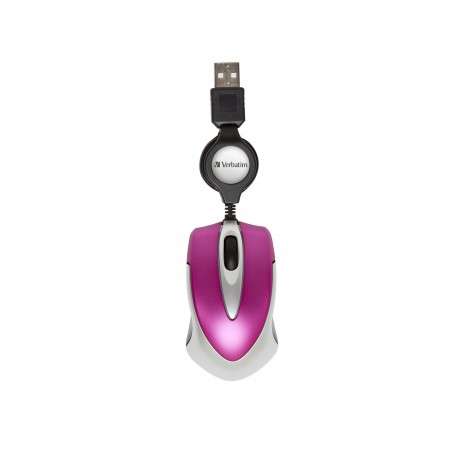 Verbatim Go Mini USB Optique 1000DPI Rose souris - 1