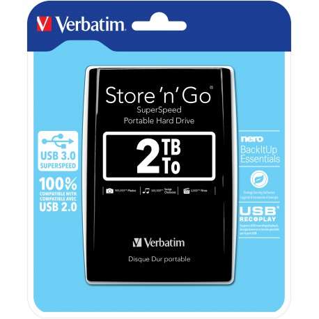 Verbatim Store 'n' Go 2048Go Noir disque dur externe - 1