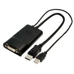DELL DANASBC084 DVI 20 pin DisplayPort, 4 pin USB Type A Noir adaptateur et connecteur de câbles - 1