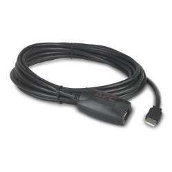 APC NetBotz USB Latching Repeater Cable, LSZH - 5m 5.00m USB A USB A Mâle Femelle Noir câble USB - 1