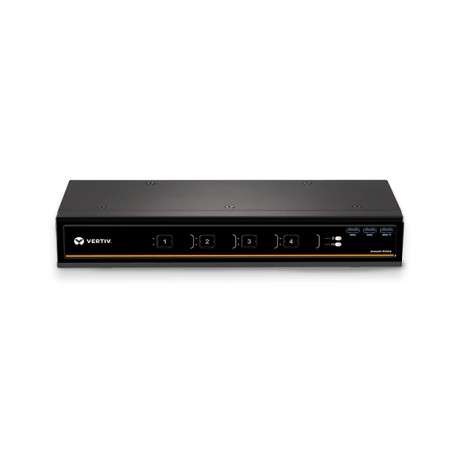 Vertiv Avocent SwitchView, KVM de bureau à 4 ports, DVI-I double tête, USB 3.0 frontal, audio, UE - 1