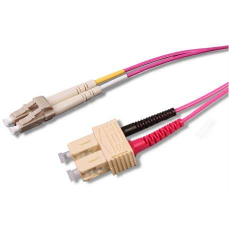 Uniformatic 3m OM4 SC-LC 3m SC LC Rose câble de fibre optique - 1