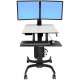 Ergotron WorkFit-C, Dual Sit-Stand Ecran plat Multimedia cart Noir, Gris - 1