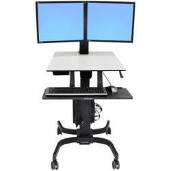 Ergotron WorkFit-C, Dual Sit-Stand Ecran plat Multimedia cart Noir, Gris - 1