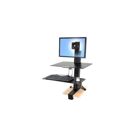 Ergotron WorkFit-S, Single HD with Worksurface+ Multimedia stand Noir - 1