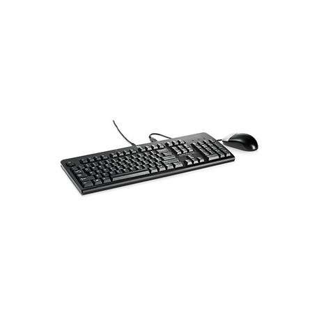 Hewlett Packard Enterprise USB Keyboard and Mouse, PVC Free, Intl USB QWERTY Noir - 1