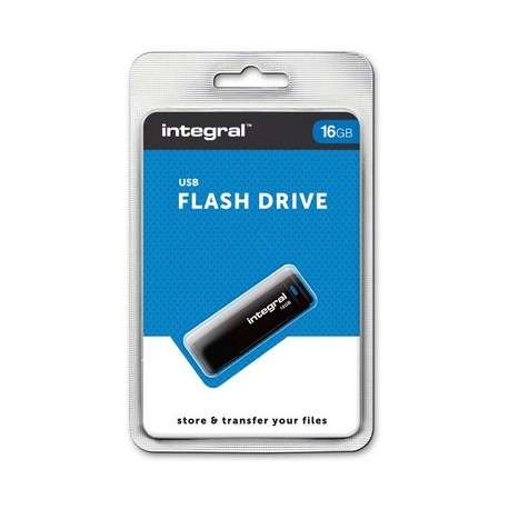 Integral Black USB 16GB 16Go USB 2.0 Capacity Noir lecteur USB flash - 1