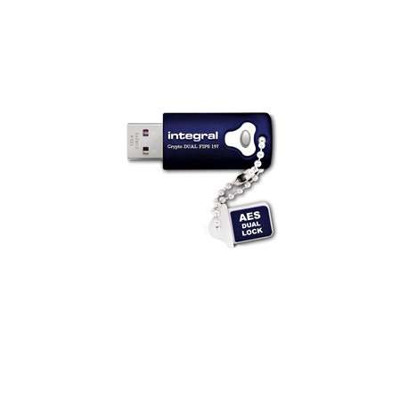 Integral 64GB Crypto Dual 64Go USB 3.0 3.1 Gen 1 Capacity Bleu lecteur USB flash - 1
